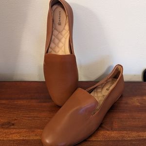 NWOT Birdies The Starling Womens 8.5 Brown Whisky Leather Stylish Flats Shoes